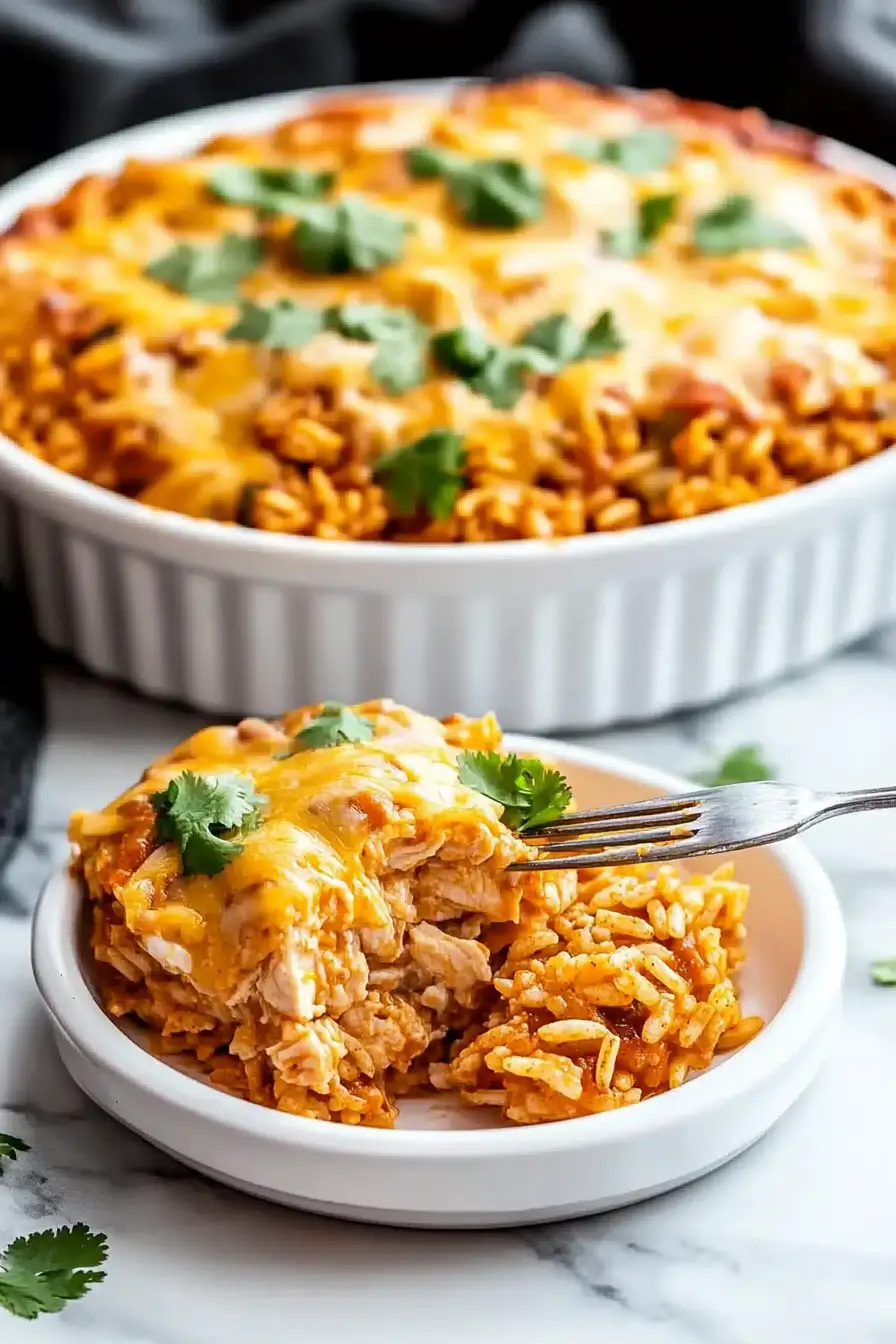 Chicken Enchilada Rice Casserole