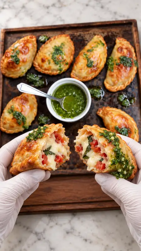 EMPANADAS CAPRESE AL HORNO 🥟🍅
